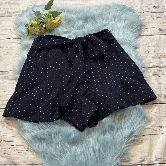 J. Crew Tie Waist High Rise Short in Clip Dot Sz 12 - Picture 2 of 10